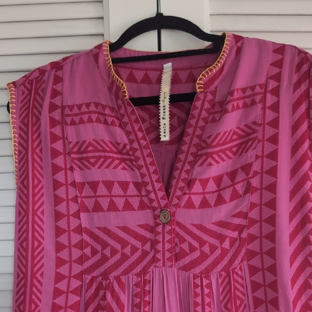 Pink Geometric Pattern Dress - Picture 4 of 12